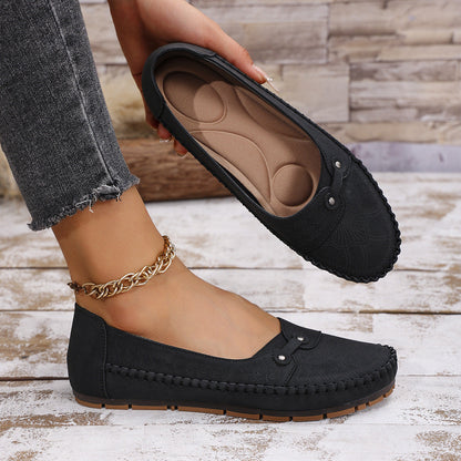 Damen Orthopädische Komfortable Wildleder-Loafer