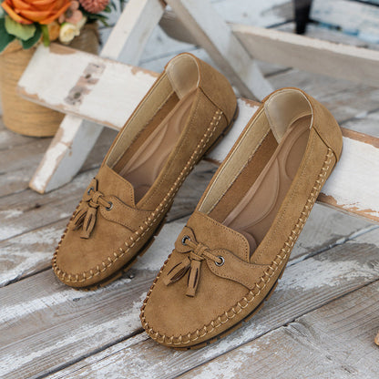 Damen Orthopädische Extra Weite Wildleder-Loafer
