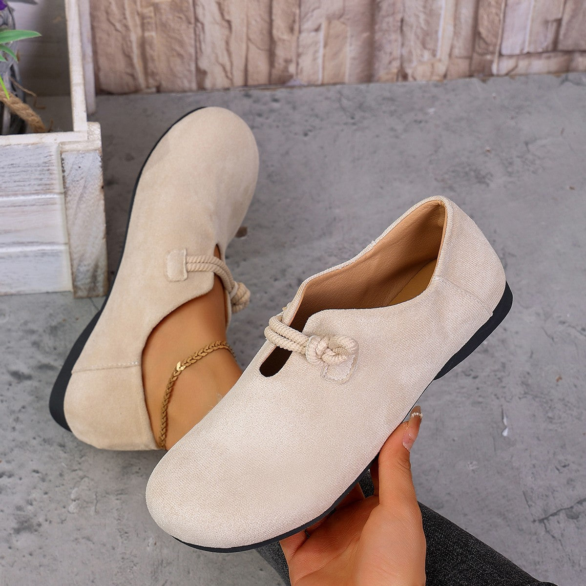 Damen Weiche Flache Schuhe in Weiter Passform