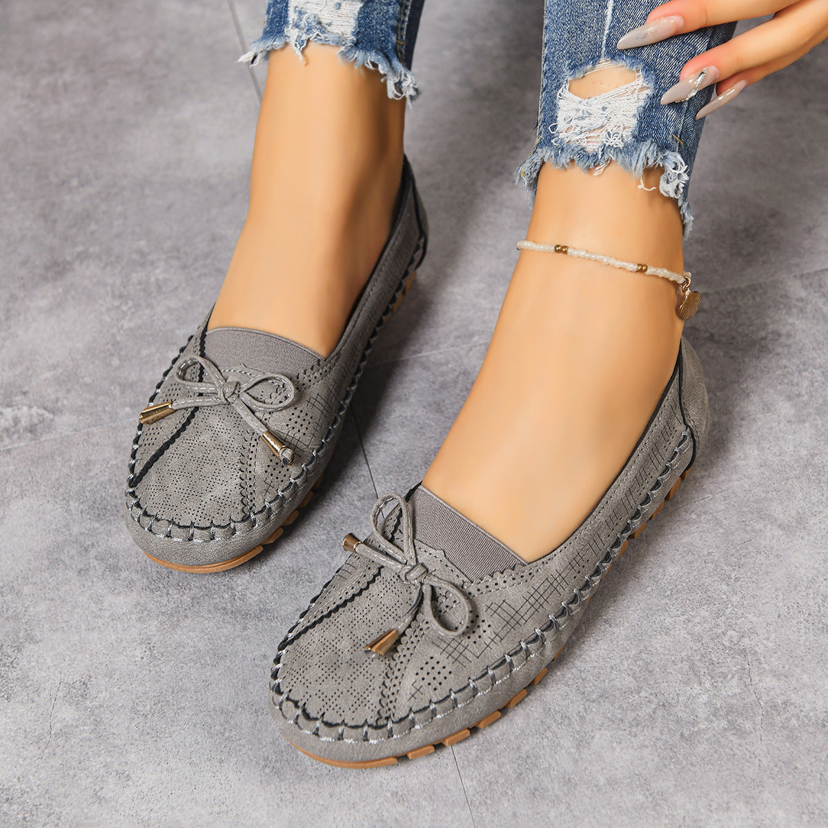 Damen Orthopädische Weite Slip-On Loafer