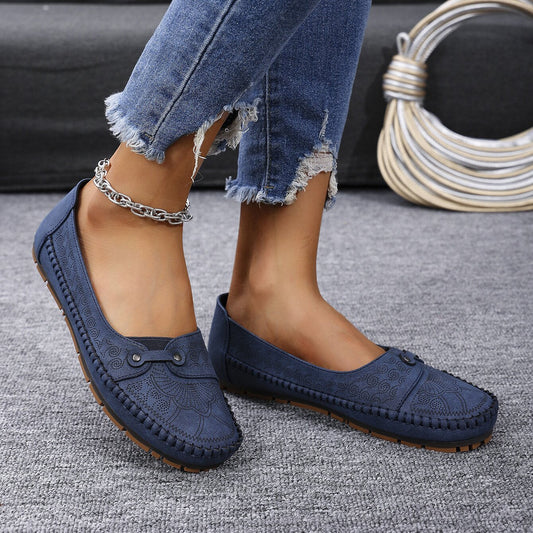 Damen Orthopädische Komfortable Wildleder-Loafer