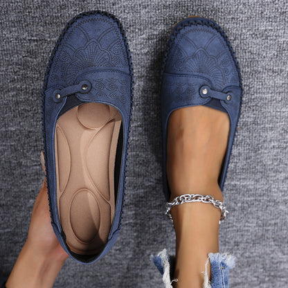 Damen Orthopädische Komfortable Wildleder-Loafer