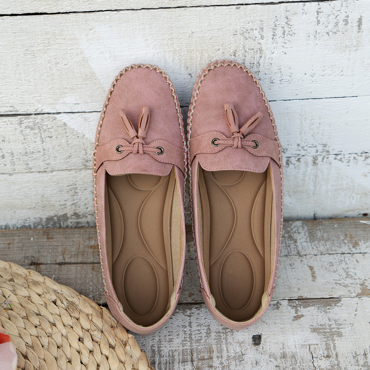 Damen Orthopädische Extra Weite Wildleder-Loafer