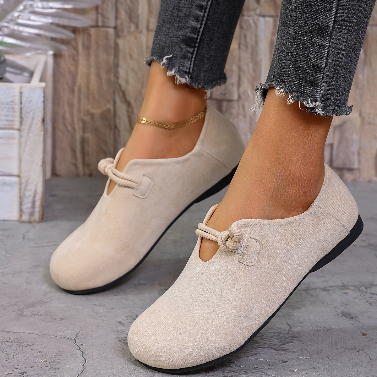 Damen Weiche Flache Schuhe in Weiter Passform