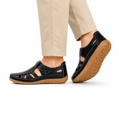 Orthopädische Leder-Komfortschuhe mit breiter Zehenbox