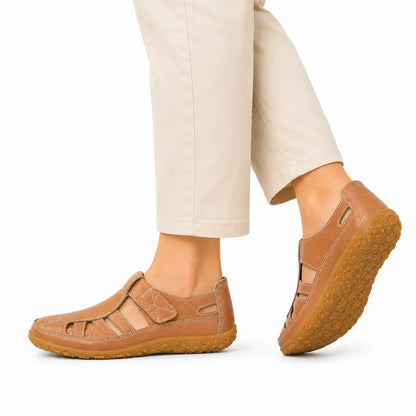 Orthopädische Leder-Komfortschuhe mit breiter Zehenbox