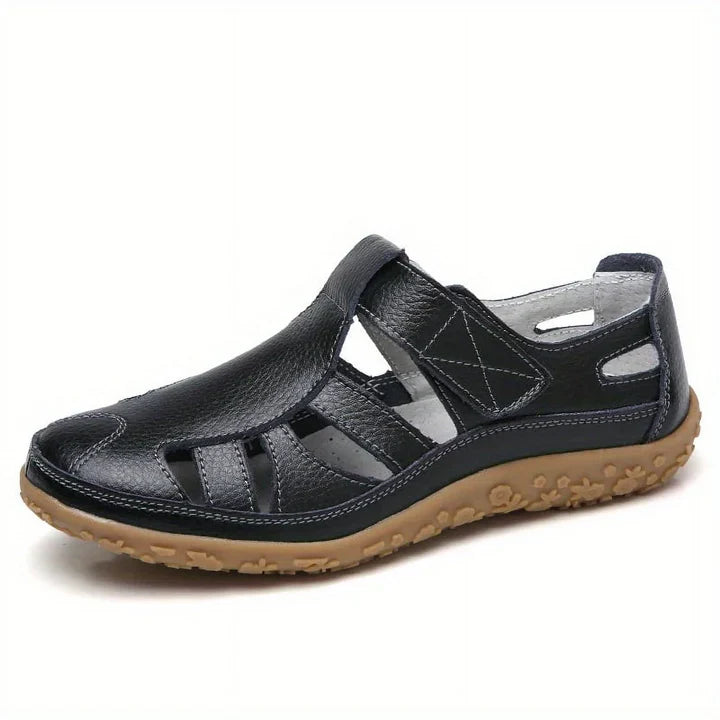 Orthopädische Leder-Komfortschuhe mit breiter Zehenbox
