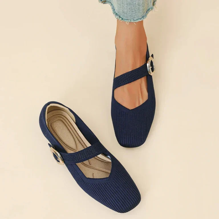 Damen Orthopädische Atmungsaktive Mary-Jane-Flats