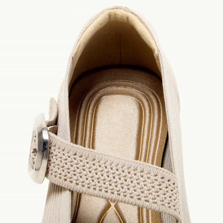 Damen Orthopädische Atmungsaktive Mary-Jane-Flats