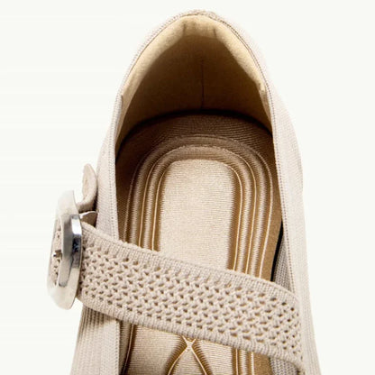 Damen Orthopädische Atmungsaktive Mary-Jane-Flats