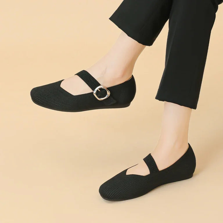 Damen Orthopädische Atmungsaktive Mary-Jane-Flats