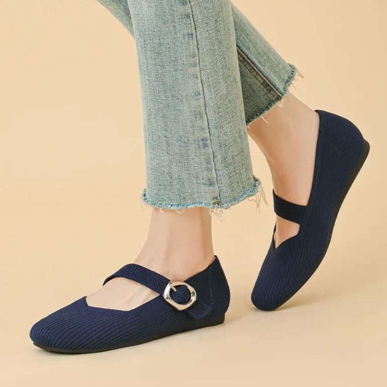 Damen Orthopädische Atmungsaktive Mary-Jane-Flats