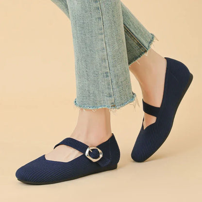 Damen Orthopädische Atmungsaktive Mary-Jane-Flats