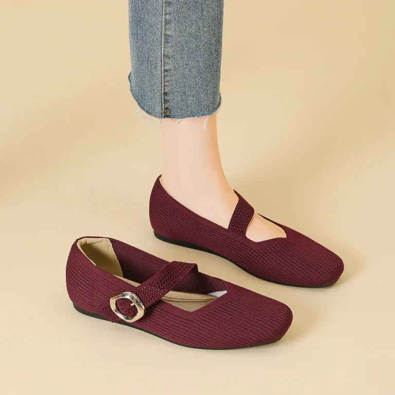 Damen Orthopädische Atmungsaktive Mary-Jane-Flats