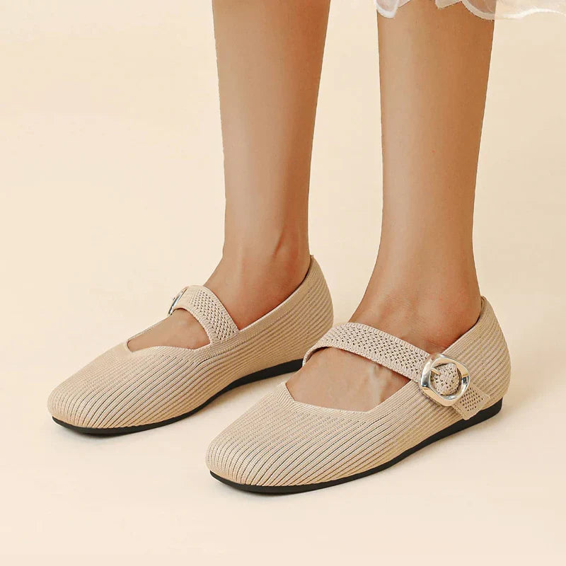 Damen Orthopädische Atmungsaktive Mary-Jane-Flats
