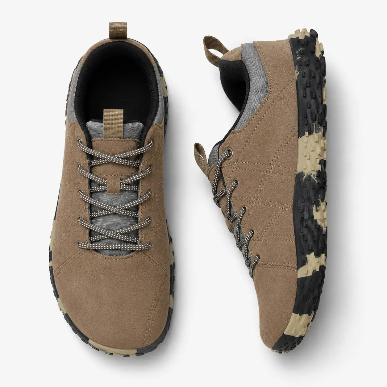 Orthopädische Wildleder Barfuß-Wanderschuhe | Breite Zehenbox