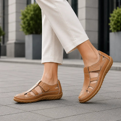 Orthopädische Leder-Komfortschuhe mit breiter Zehenbox
