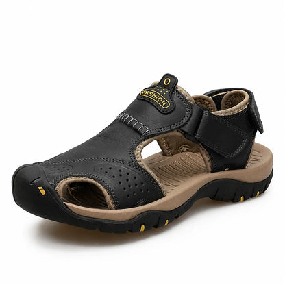 Herren Extra Breite Zehen Orthopädische Sandalen mit verstellbaren Riemen