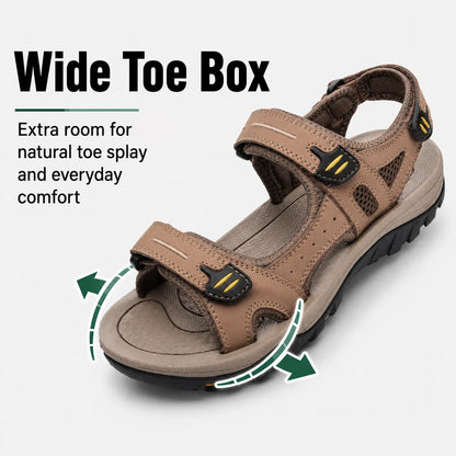 Herren Breite Zehenbox Verstellbare Orthopädische Stützsandalen