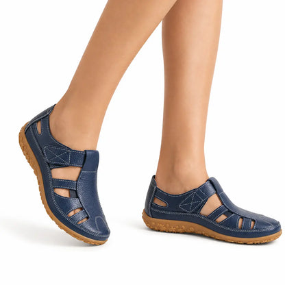 Orthopädische Leder-Komfortschuhe mit breiter Zehenbox