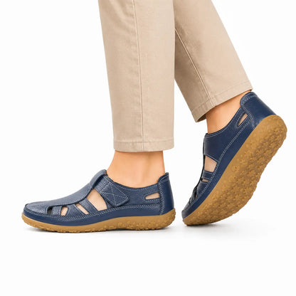 Orthopädische Leder-Komfortschuhe mit breiter Zehenbox