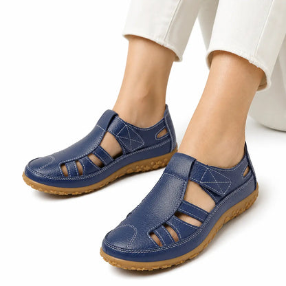 Orthopädische Leder-Komfortschuhe mit breiter Zehenbox