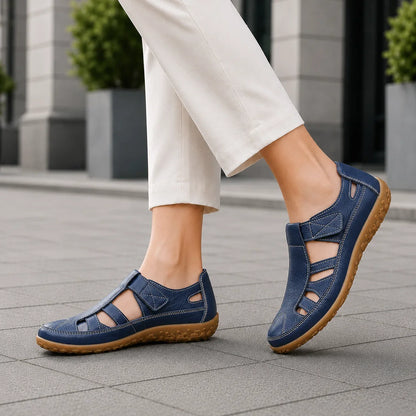Orthopädische Leder-Komfortschuhe mit breiter Zehenbox