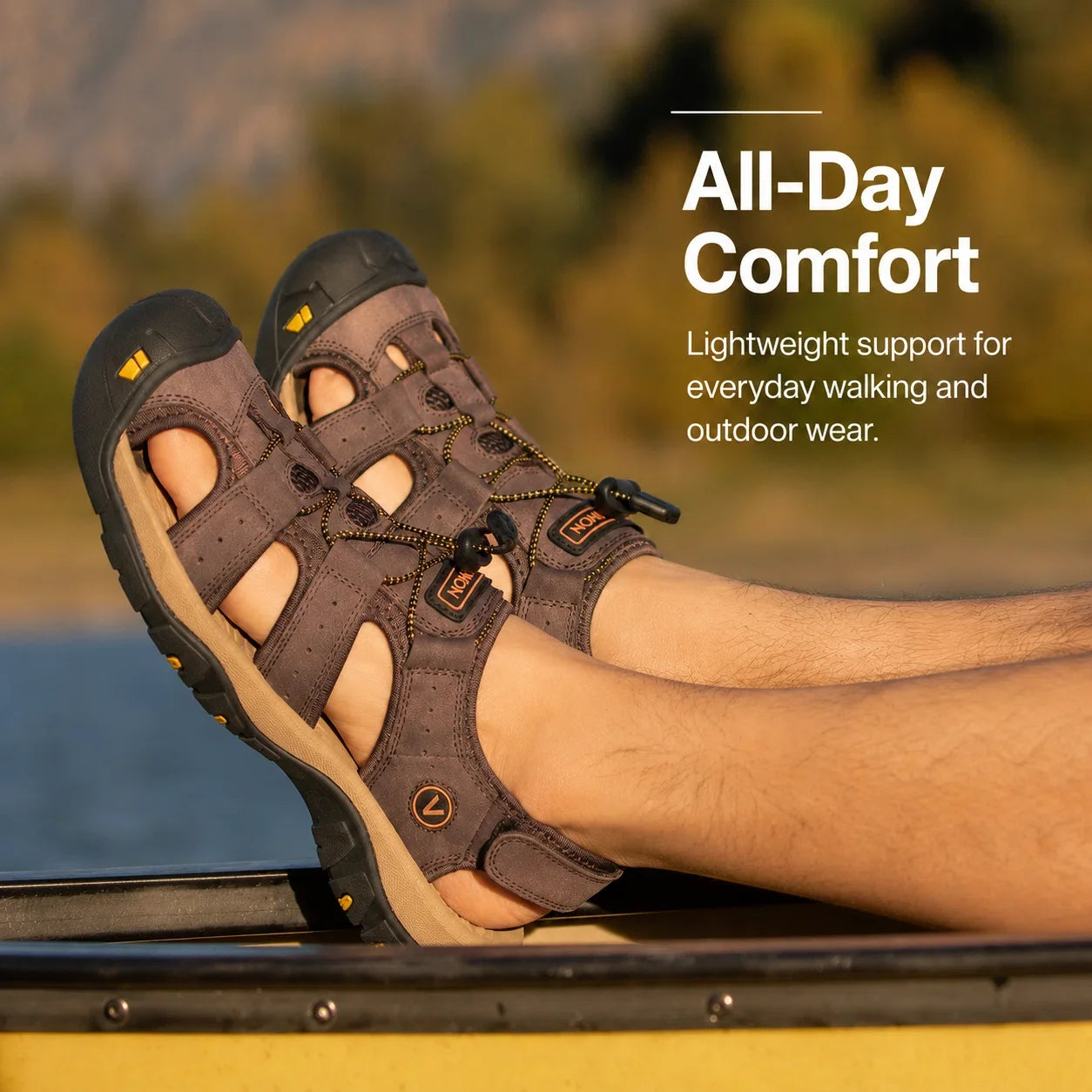 Herren Wandersandalen Orthopädische Komfortsandalen mit verstellbaren Riemen