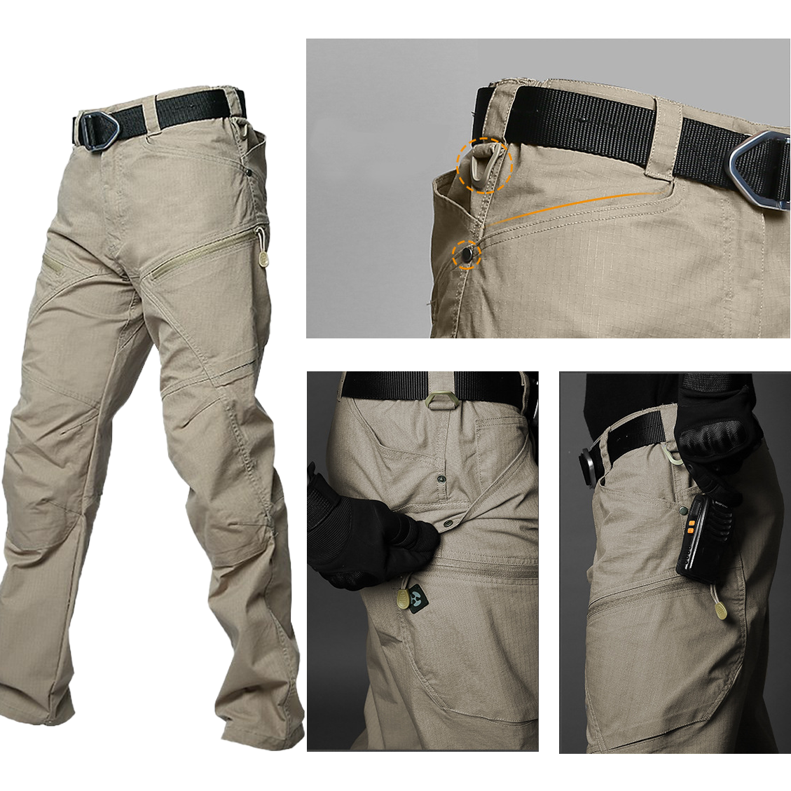 Herren Outdoor Tactical Wasserdichte Cargo-Hose