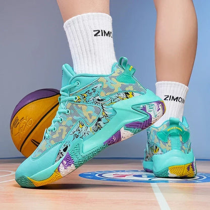Herren-Basketballschuhe mit Grafikmuster
