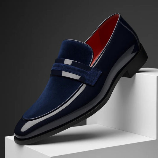 Herren-Penny-Loafer mit strukturiertem Detail