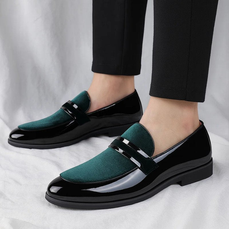 Herren-Penny-Loafer mit strukturiertem Detail