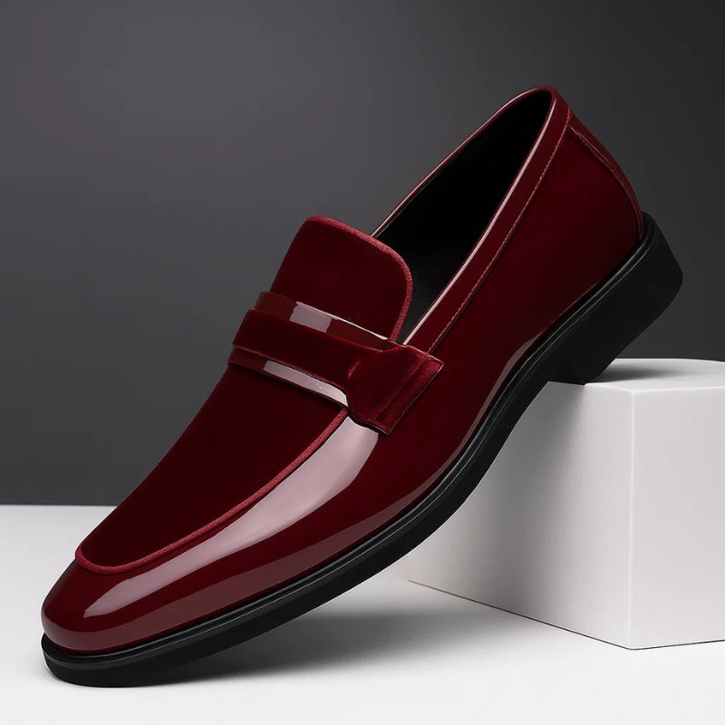 Herren-Penny-Loafer mit strukturiertem Detail