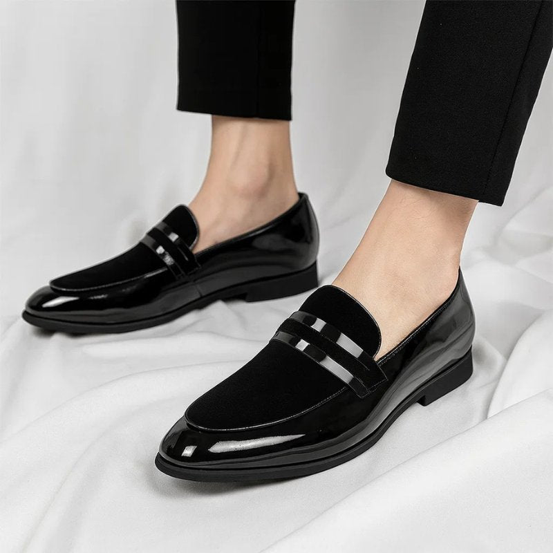Herren-Penny-Loafer mit strukturiertem Detail