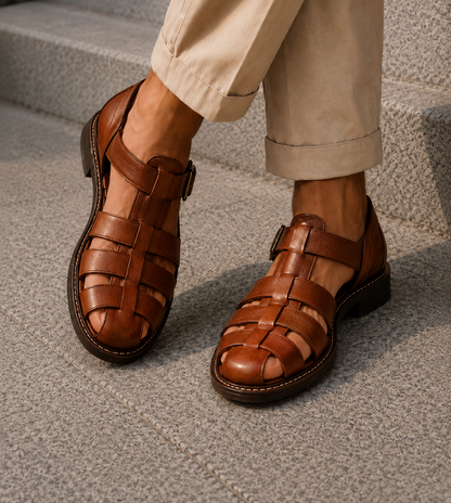 Herren-Fischersandalen mit geschlossener Spitze