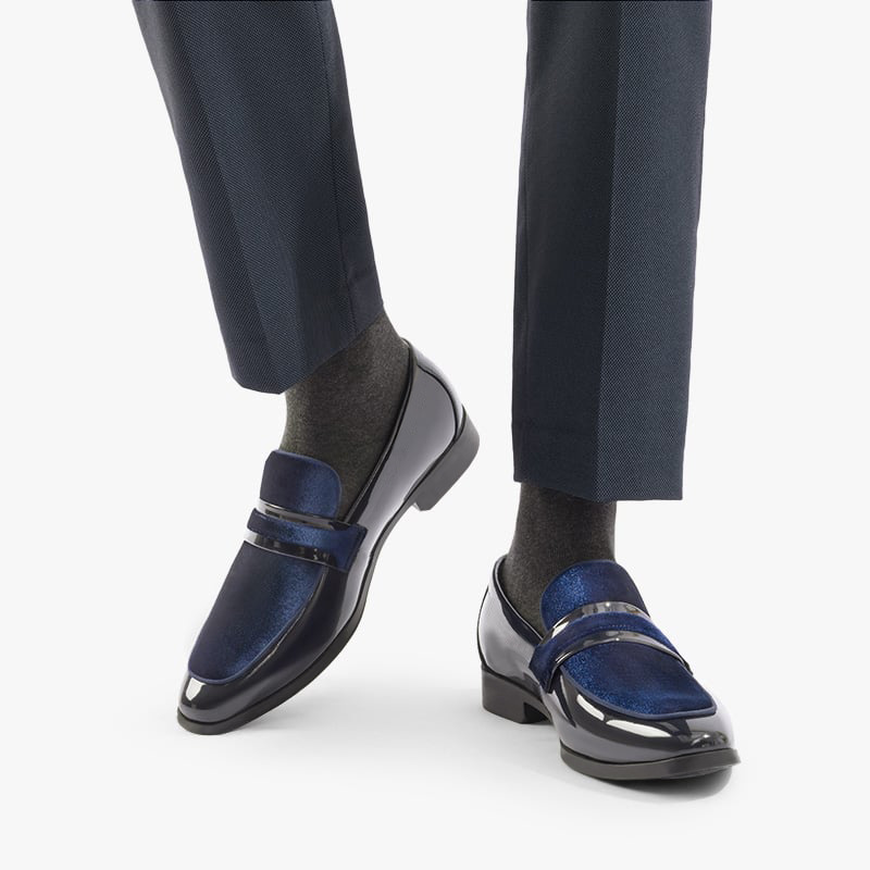 Herren-Loafer mit glänzender Oberfläche