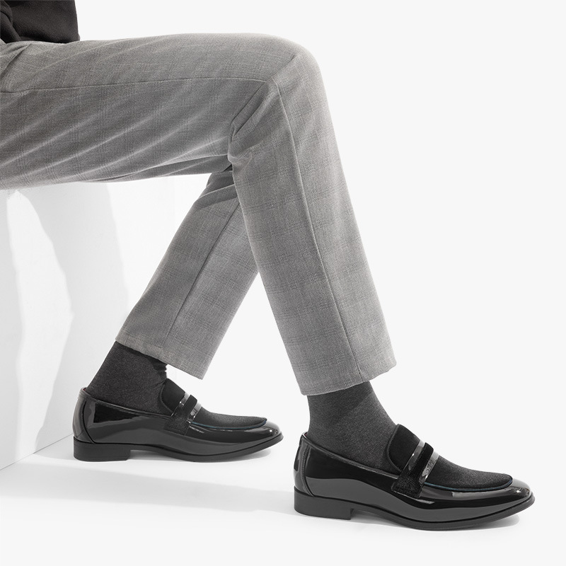 Herren-Loafer mit glänzender Oberfläche