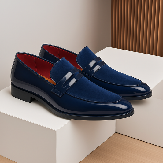Herren-Loafer mit glänzender Oberfläche