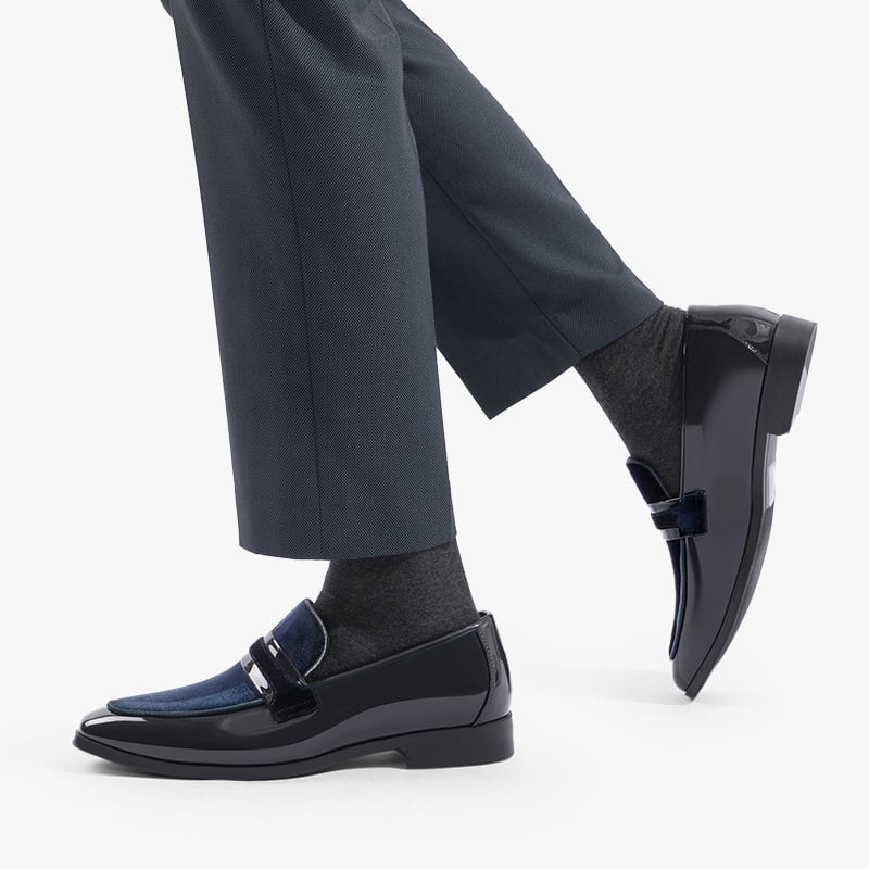 Herren-Loafer mit glänzender Oberfläche