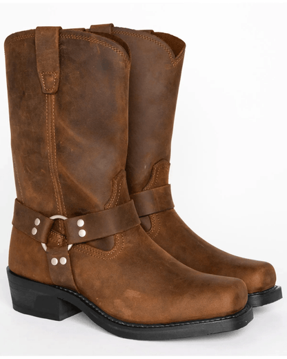 Herren-Stiefel mit Harness-Riemen