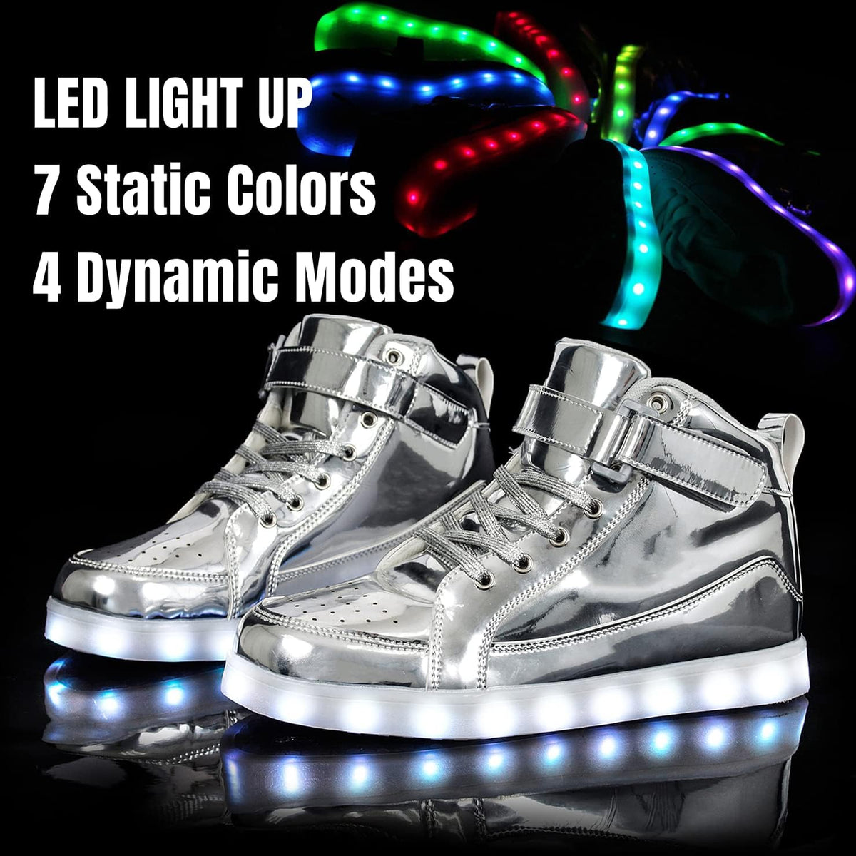 Herren-LED-Sneaker mit USB-Ladefunktion