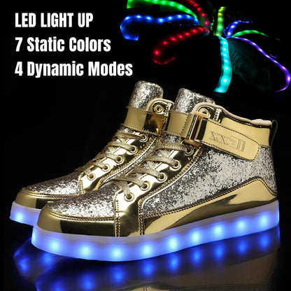 Herren-LED-Sneaker mit USB-Ladefunktion