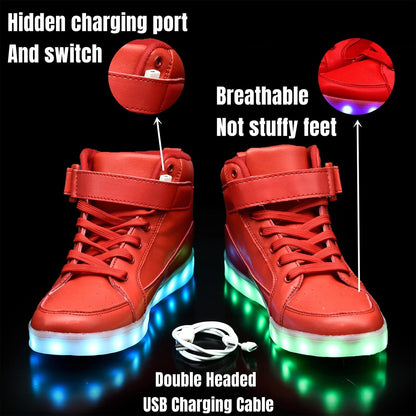 Herren-LED-Sneaker mit USB-Ladefunktion
