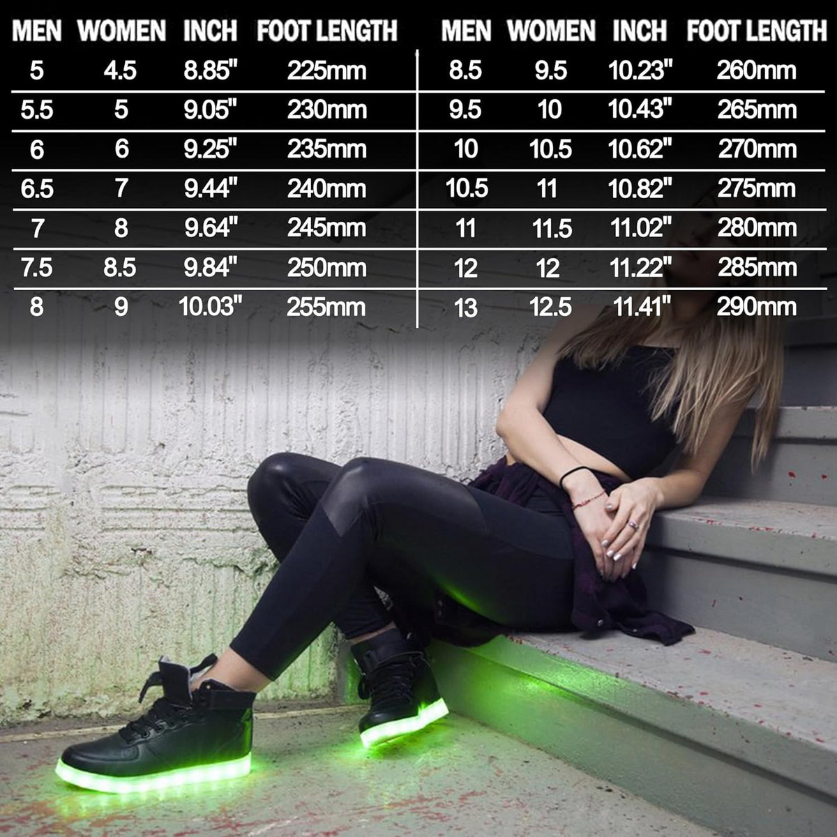 Herren-LED-Sneaker mit USB-Ladefunktion