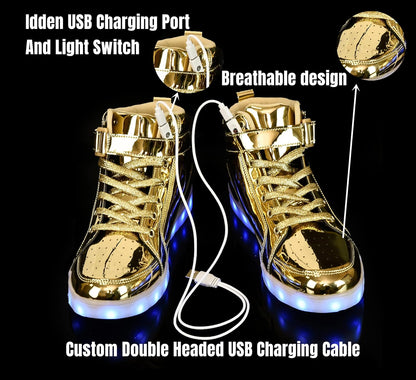 Herren-LED-Sneaker mit USB-Ladefunktion